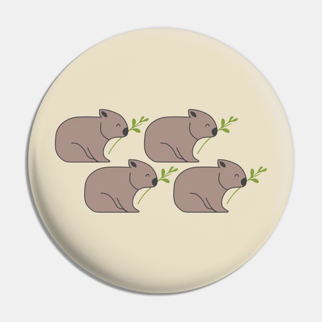 Wombat Parade II Pin by littleoddforest