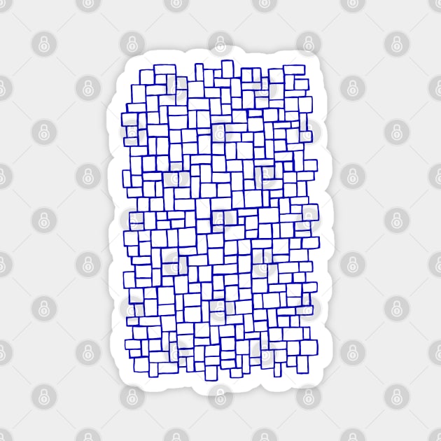 Blue Blocks Magnet by sallycummingsdesigns