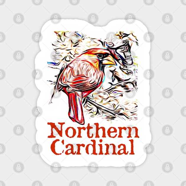 Northern Cardinal Magnet by Ripples of Time