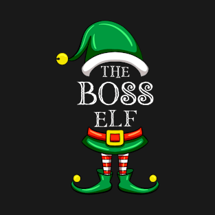 The Boss Elf Matching Family Christmas Pajama T-Shirt