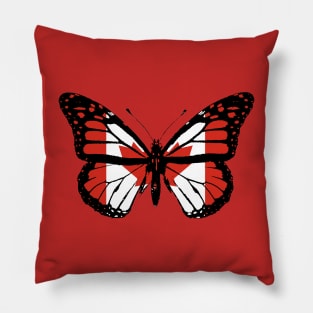 Canada Monarch Butterfly Flag of Canadians To Celebrate Canada Day (Support Team of Canada) Pillow