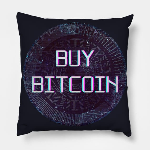 Buy Bitcoin - Cryptocurrency - Decentralized - Blockchain Pillow by HalfPastStarlight