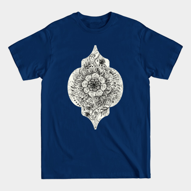 Disover Messy Boho Floral in Charcoal and Cream - Boho - T-Shirt