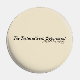 The Tortured Poets Department TTPD Pin