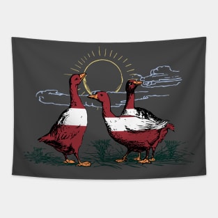 Latvia Geese Tapestry