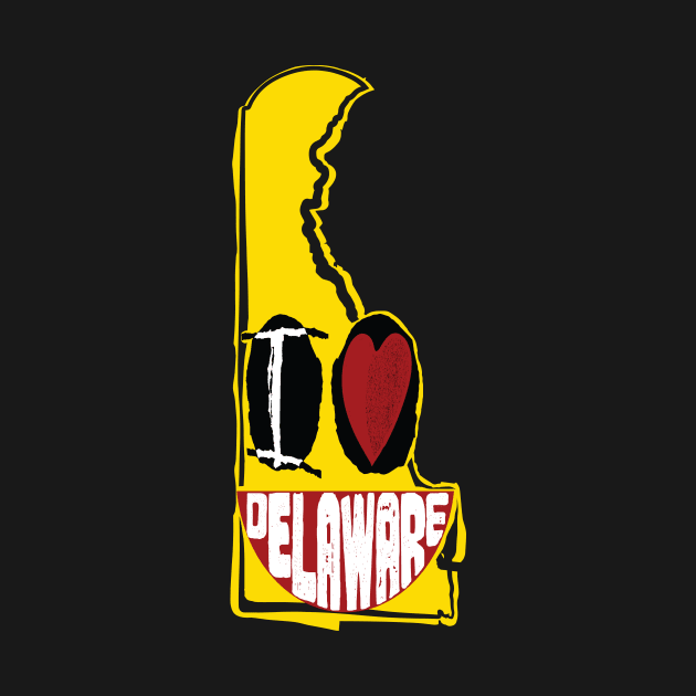 I Love Delaware Smiling Happy Face by pelagio