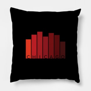 Chicago Skyline in Graphic Design Pillow