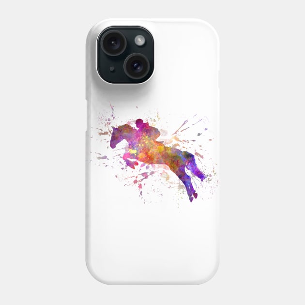 Watercolor horse show Phone Case by PaulrommerArt