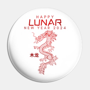 Lunar New Year 2024 The Year Of Dragon 2024 Men Women Kids Pin