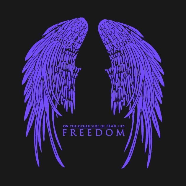 On The Other Side of Fear Lies Freedom - Blue Version by AbundanceSeed