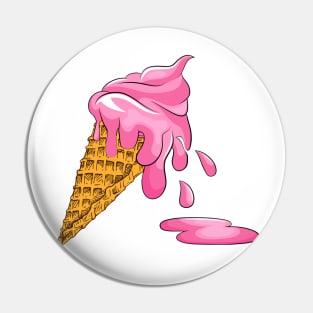 melting ice cream graphic sublimation Pin