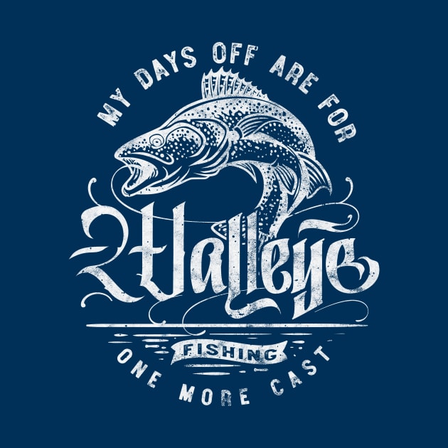 Walleye Fishing Vintage Look Fishermen Design by MarkusShirts