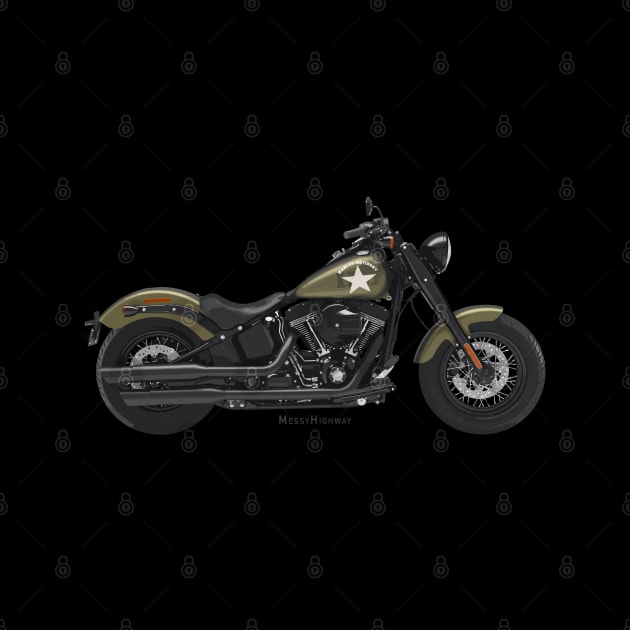 Harley-Davidson Softail Slim army, s by MessyHighway