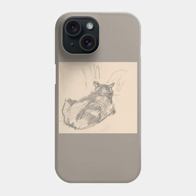 Sketch of cat by Manet Phone Case by mike11209