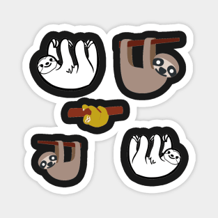 Sloth 5 pk Stickers Collection Magnet