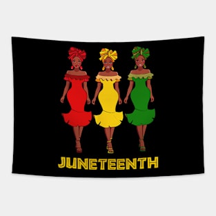 Woman juneteenth Tapestry