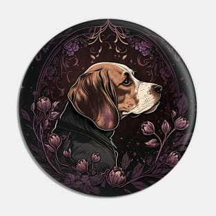 Beagle Illustration Pin