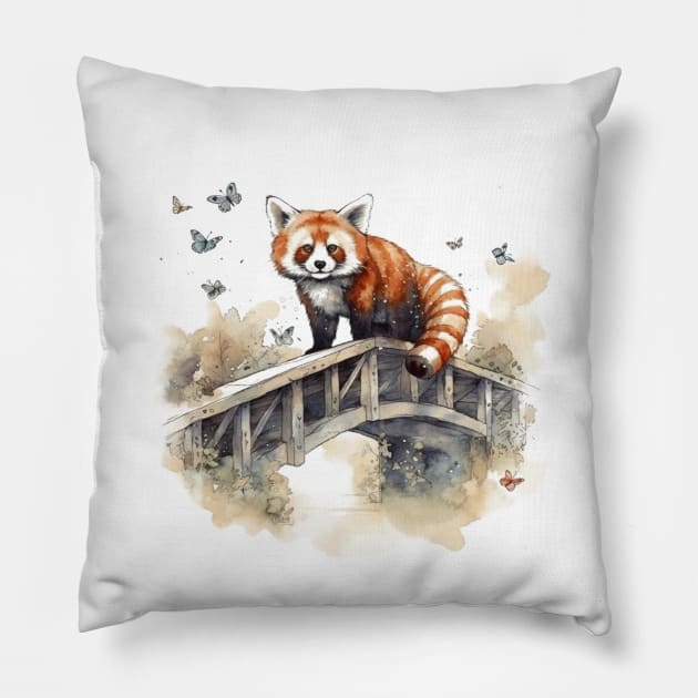 Red Panda Pillow by gblackid