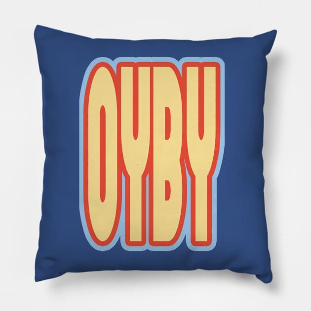 Long oyby Logo (Tagline Font) Pillow by oyby