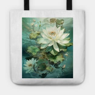 Whispering Waters: Lily's Serenade" Tote