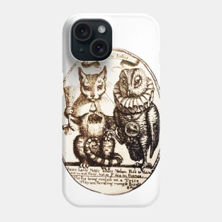 Night Rambling Ladies THE CAT AND THE OWL Phone Case