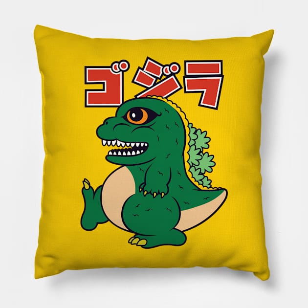 chibi Gojira Pillow by redwane