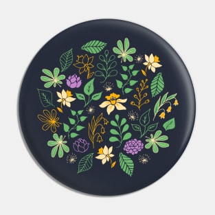 Spring floral pattern Pin