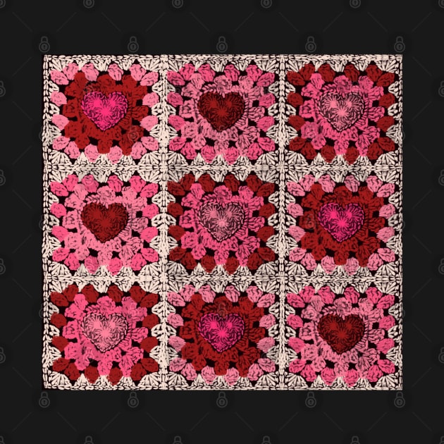 Crochet hearts by hgrasel