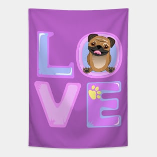 Pug valentine Tapestry