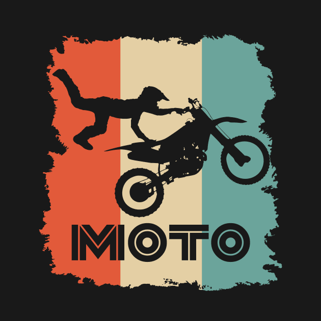 Retro Motocross Vintage Style by LefTEE Designs