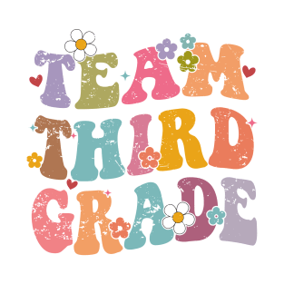 Team Third Grade Groovy Back to School Gifts Teacher Student T-Shirt