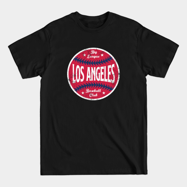 Disover Los Angeles Retro Big League Baseball - White - Angels - T-Shirt