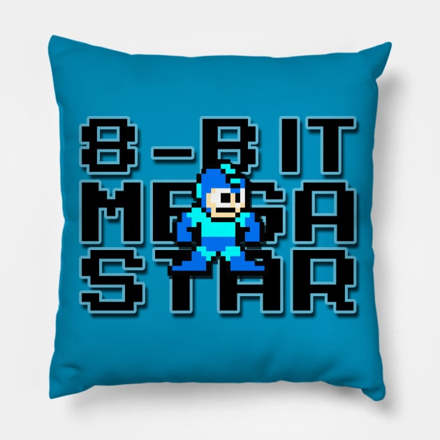 8-Bit Megastar Pillow by RetroCheshire