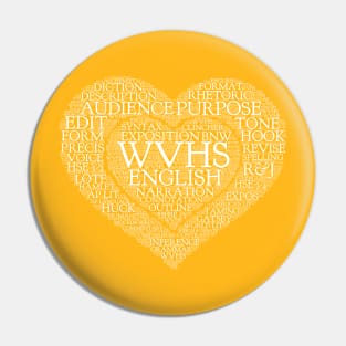 WVHS English Love Tee Shirt Pin