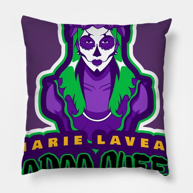 Mardi Gras Edition Marie Laveau Voodoo Queens Pillow by CSLShop