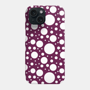 Plum and White Circle Seamless Pattern 020#001 Phone Case