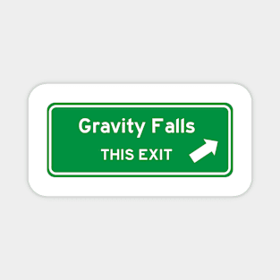 Gravity Falls Highway Exit Sign Magnet