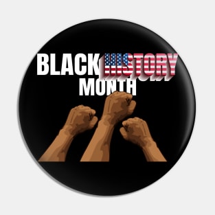 black history month american flag Pin