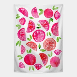 Watercolor grapefruit - pink Tapestry