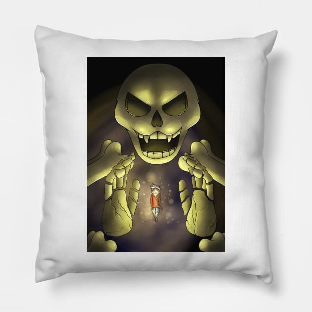 Skeleton- Terrarias Pillow by Bettypico