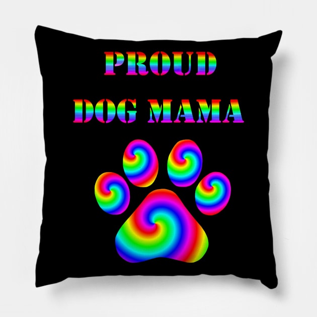 Proud Dog Mama Pillow by Art by Deborah Camp