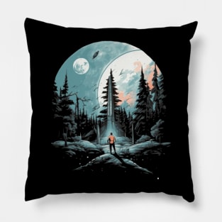 Journey to the moon, Sci Fi Pillow