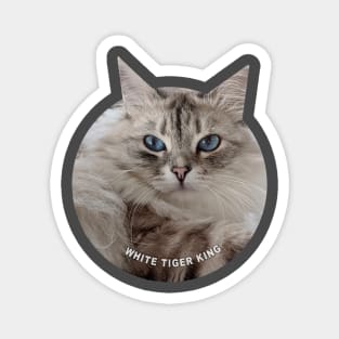 White Tiger King Magnet