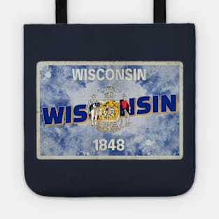 Wisconsin vintage style retro souvenir Tote