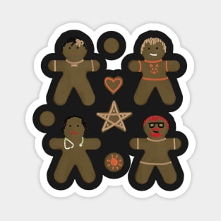 Indie Gingerbread Family - Christmas/Yule Decorations Magnet