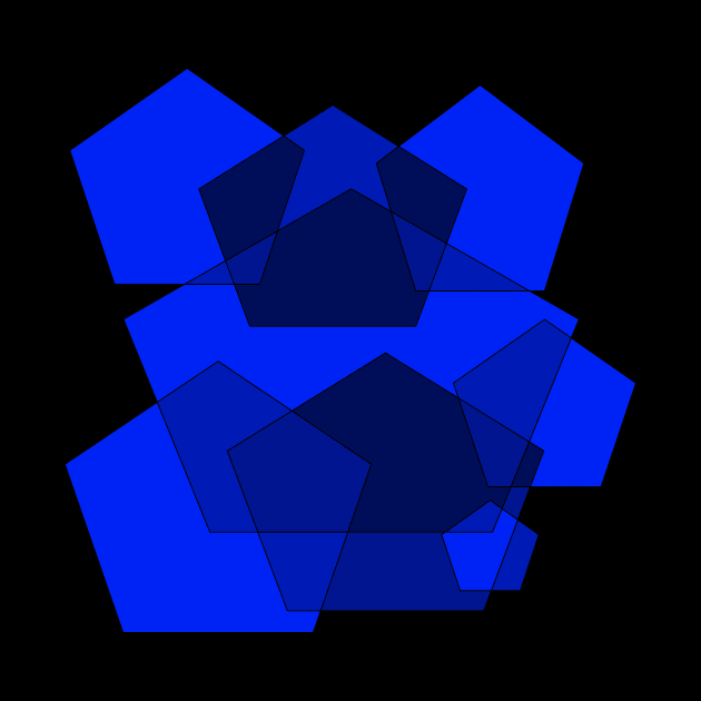 blue pentagon by Fast Art