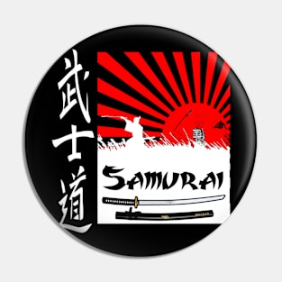 Samurai Japan Art Pin