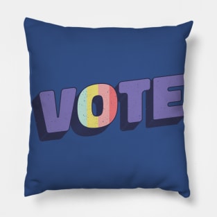 Retro Rainbow Vote Pillow