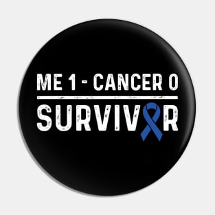 Colorectal Cancer Awareness Products Blue Ribbon Survivor Pin