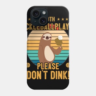 Funny Pickleball Player Gift Sloth Phone Case